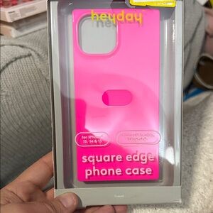 Heyday Pink Square Edge Phone Case for iPhone 15/14/13